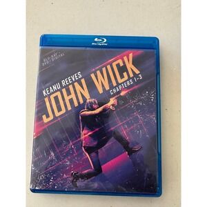 John Wick Chapters 1-3 Blu-ray DVD Digital Keanu Reeves Action Movie Collection